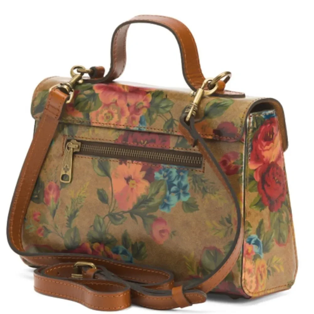 NWT PATRICIA NASH Leather Carisbrooke Medium Satchel With Crossbody Strap